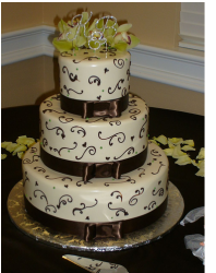 Tropical wedding cake topper with monogram.PNG