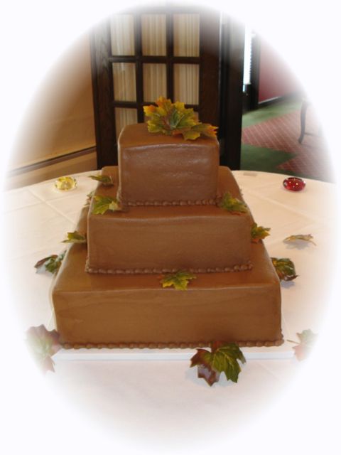 square chocolate wedding cake picture