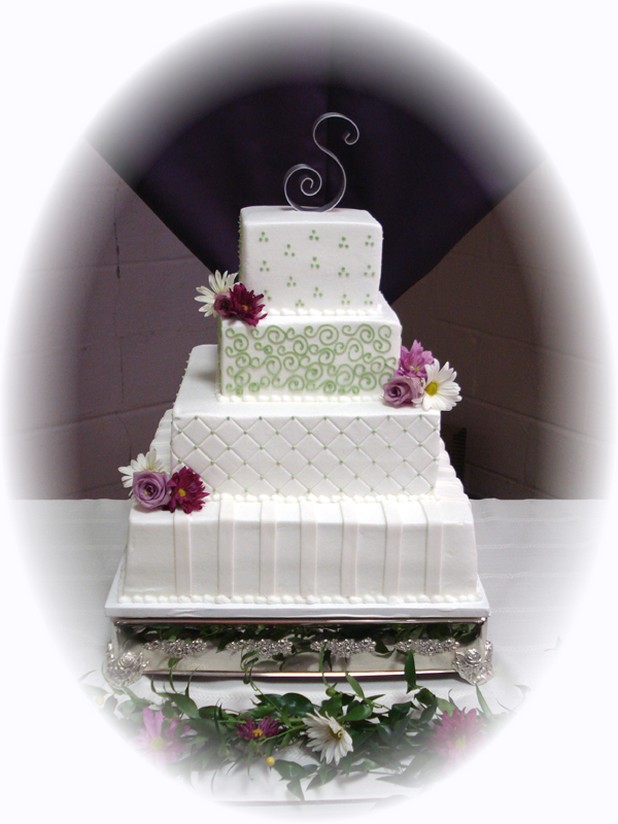 white square wedding cake photos