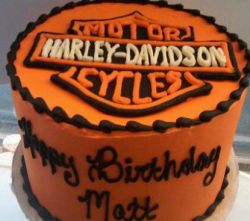 Orange Harley Davidson cake.JPG
