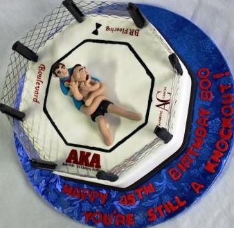UFC fighting ring birthday cake.JPG