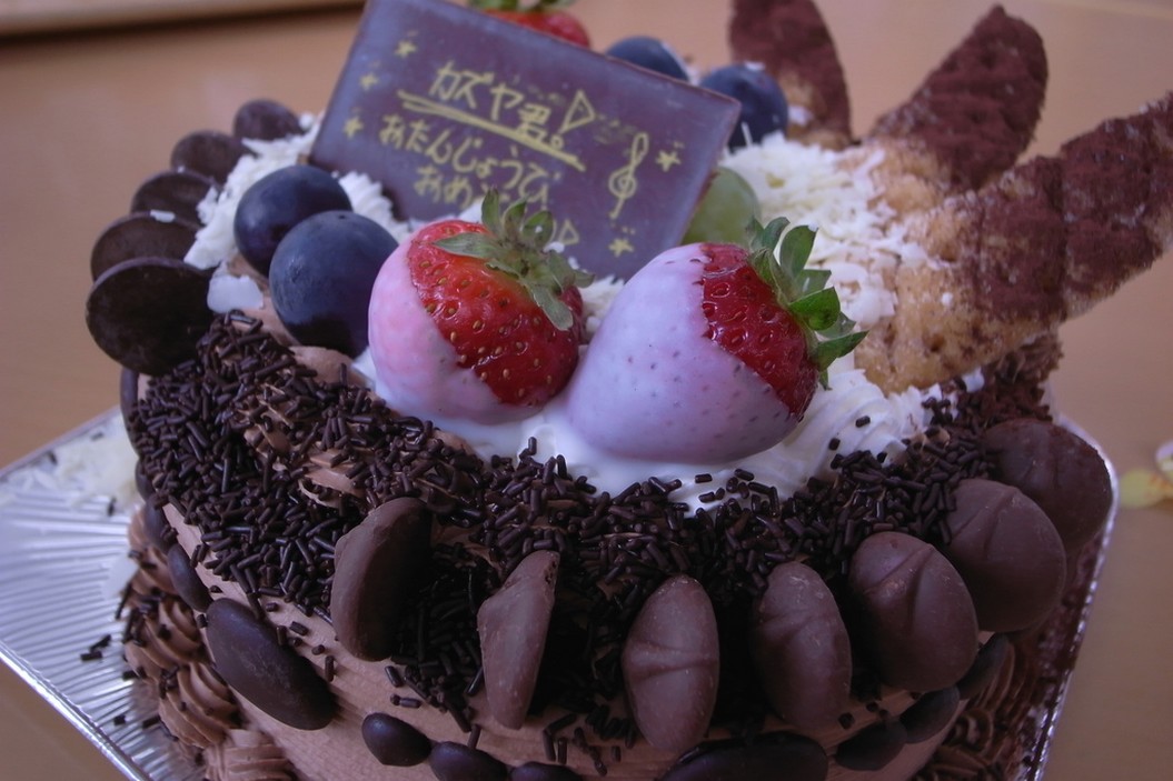 chocolate and fruits birthday cake picture.jpg