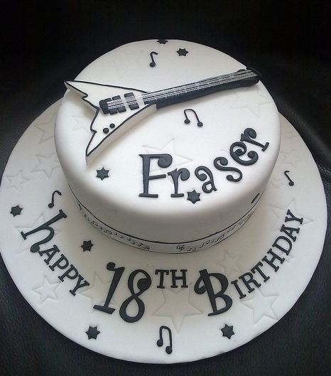 White electric guitar birthday cake.JPG