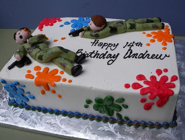 Paint ball battle birthday cake.JPG