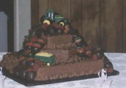 Chocolate groom's cake with cars.jpg