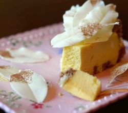 White Chocolate-Passion Fruit Mousse Cake with White Chocolate Leaves.jpg