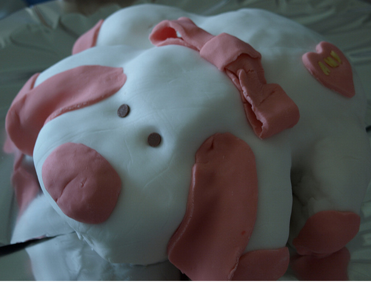 Cute homemade dog birthday cake.PNG