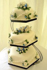 image of wedding cake in three tiers