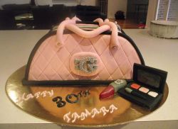 Pink handbag and makeup kit birthday cake.JPG