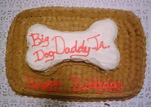 Home made dog birthday cake with great dog birthday cake recipes.PNG