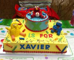 Baby Elmo and Seasame Street birthday cake.JPG