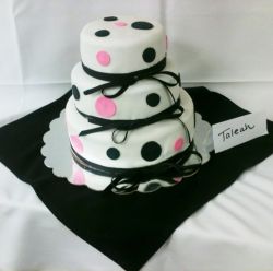 The first fondant cake I ever did in culinary school