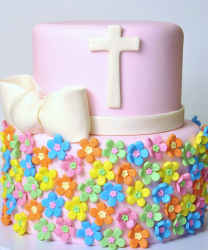 Modern baptism cakes with colorful floral cake decor ideas.PNG
