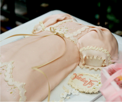 Baptism dress cake decor in pink.PNG