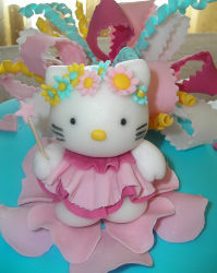 Hello Kitty cake topper with floral head band.PNG