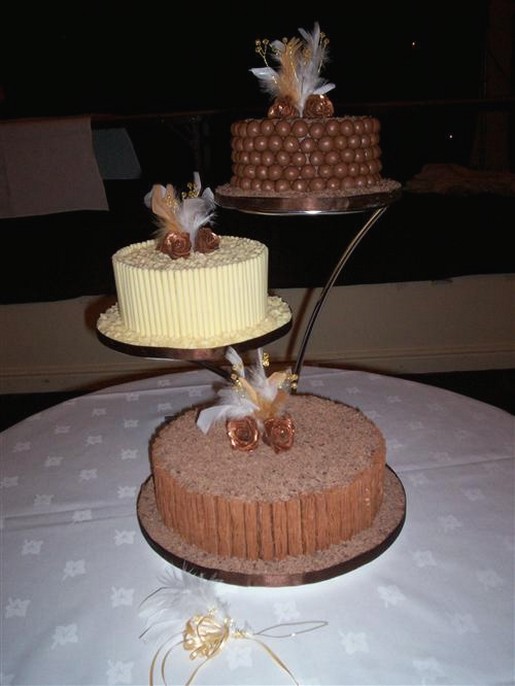 Chocolate Sensation 3 Tier Wedding Cake