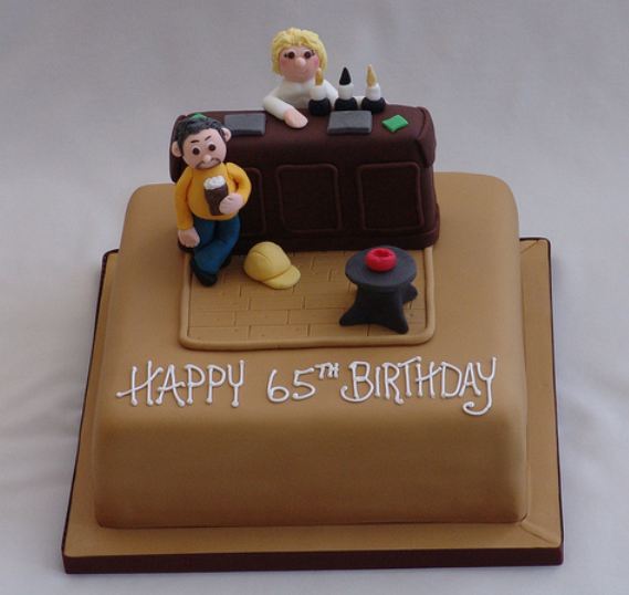 Bar theme 65th chocolate birthday cake.JPG