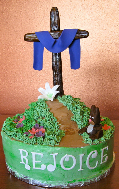 Religious easter cakes with wood cross.PNG