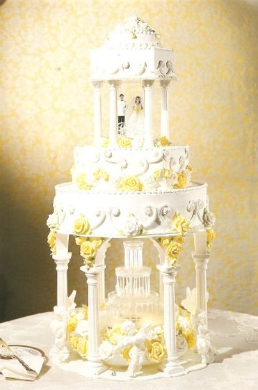 fountain wedding cakes