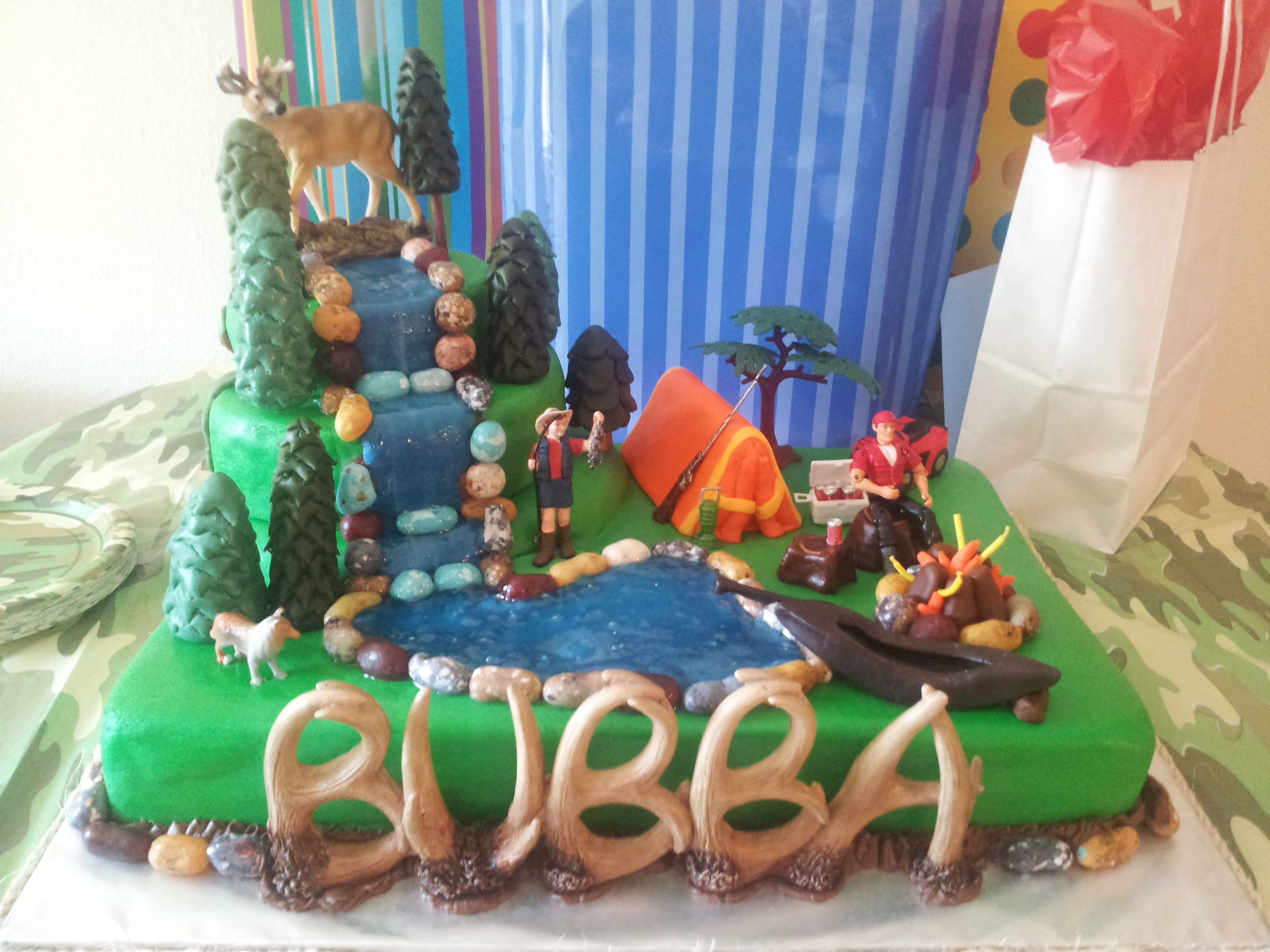 bithday camping cake
