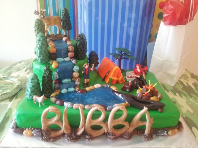 bithday camping cake