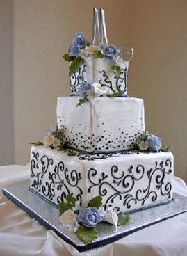 square cake with class patterns