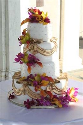 tall wedding cake photo