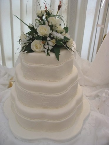 big white wedding cake