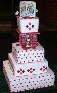 Poker theme wedding cake with cards and chips.jpg