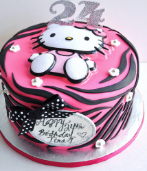 Black and pink hello kitty with decor topper.PNG