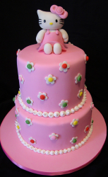 Two tier hello kitty in pink with hello kitty cake topper.PNG