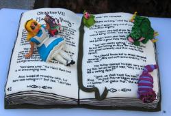 Cool Storybook birthday cake with Alice in Wonderland theme.JPG