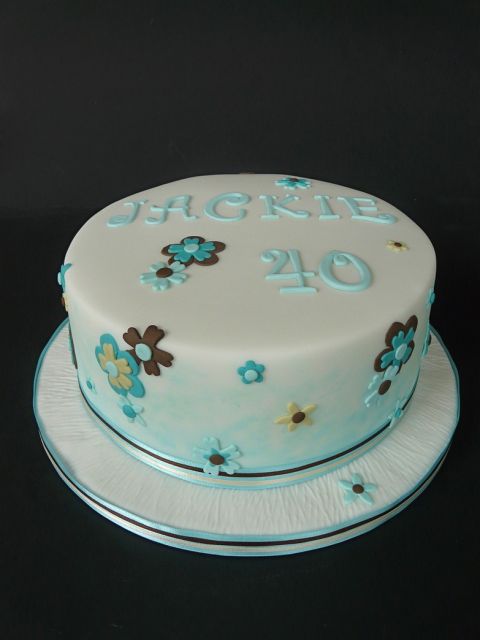 trendy birthday cake photo